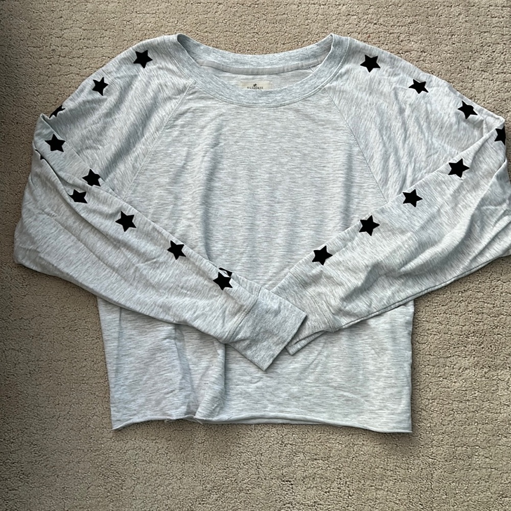 Sundays Light Gray Top with Stars